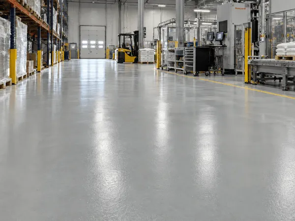 resina epossidica pavimento in capannone industriale