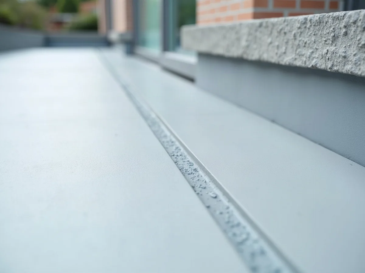 Giunto sigillato su terrazzo praticabile impermeabilizzato con membrana poliuretanica elastica